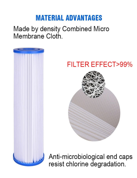 20 x 4.5 Inch 20 Micron SPC-45 Pleated Polypropylene Sediment