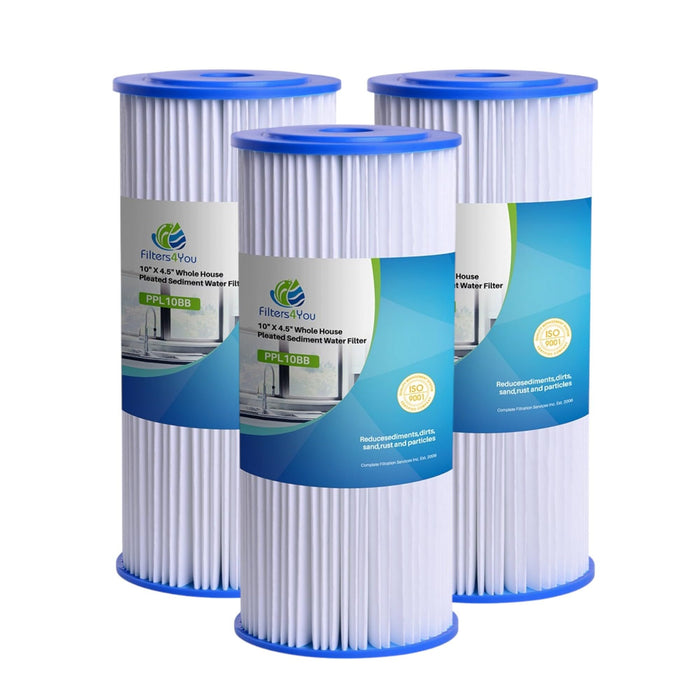 CFS – Whole House Pleated High Flow Water Filter Cartridges Compatible with HDX HDX4PF4 Models – Reduces Bad Taste & Odor – Replacement Water Filter Cartridge – 30 Micron