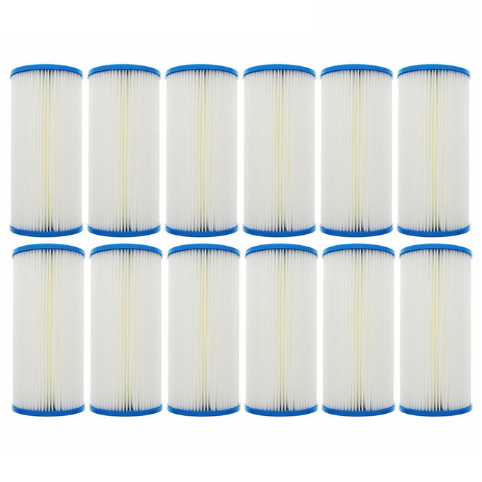 12-pack whole house sediment water filter cartridges, 50 micron, 10 x 4.5 inches, comparable to Pentek R50-BB