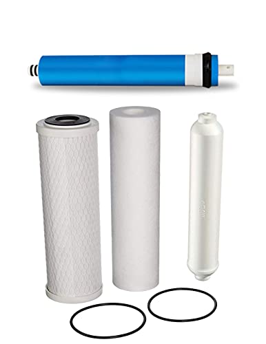 5-pack sediment filter cartridge and membrane kit, 10 inches, compatible with ROR2050-S3-S06 and OM1-S2-S06 systems
