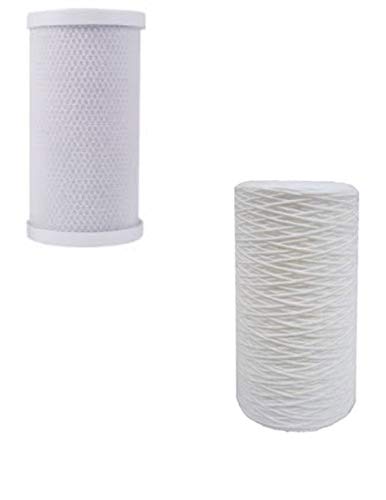 2-stage chlorine reduction water filter set, 10 inches, compatible with Pelican systems