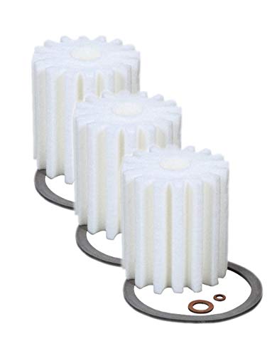 3-pack RF-1 micron-rated fuel oil filters, compatible with 1A-25A, Eddington S-254, Sears 8055, Mitco 264
