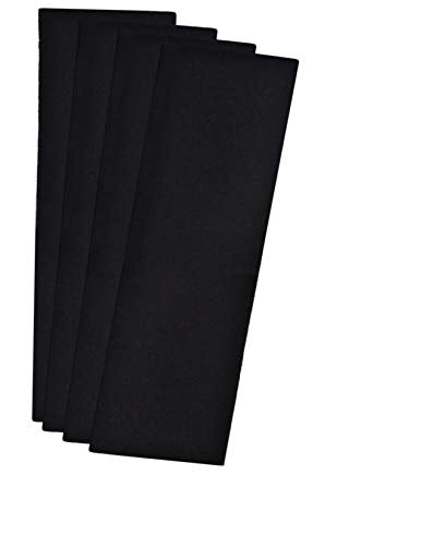 4-pack cut-to-fit universal activated carbon charcoal air filter sheets, black, for odor control part 115115 size 21