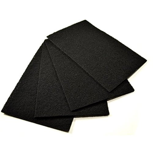 4-pack universal activated carbon air filters, 6 x 9.25 inches, black, compatible with HAP9412-9424 series air purifiers