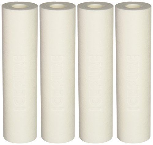 4-pack sediment replacement water filter cartridges, 10 x 2.5 inches