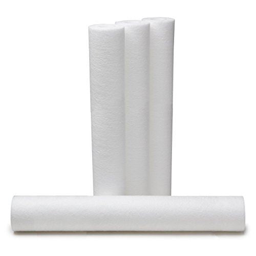 4-pack spun-bonded filter cartridges, 10 micron, 8 GPM, compatible with Pentair/Everpure EV953420-75