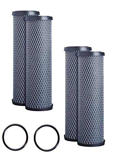 Carbon water filter cartridge, 9.75 x 2.5 inches, compatible with C-1, WFPFC8002, FXWTC, and SCWH-5 models