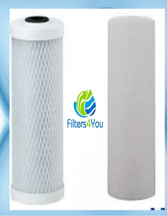 Big Blue carbon block and sediment filter cartridge set, 5 micron, 20 x 4.5 inches