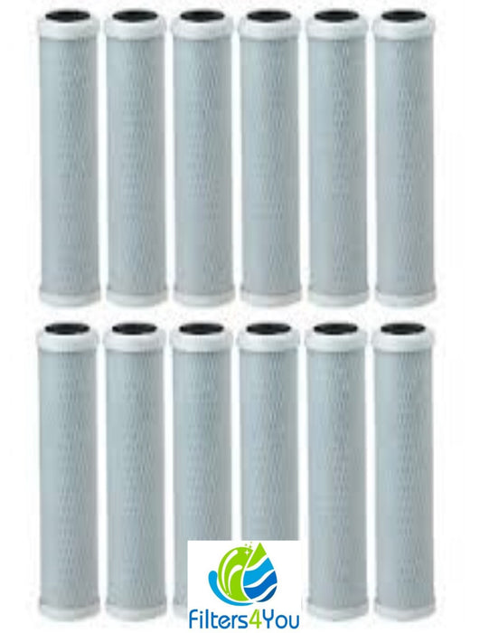 12-pack coconut shell carbon block water filters, 20 x 2.5 inches, 5 micron